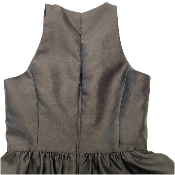 Alfred Sung Style: D7077 Bridesmaid Formal Prom Dance Taffeta Black Dress-2 - Picture 7 of 16